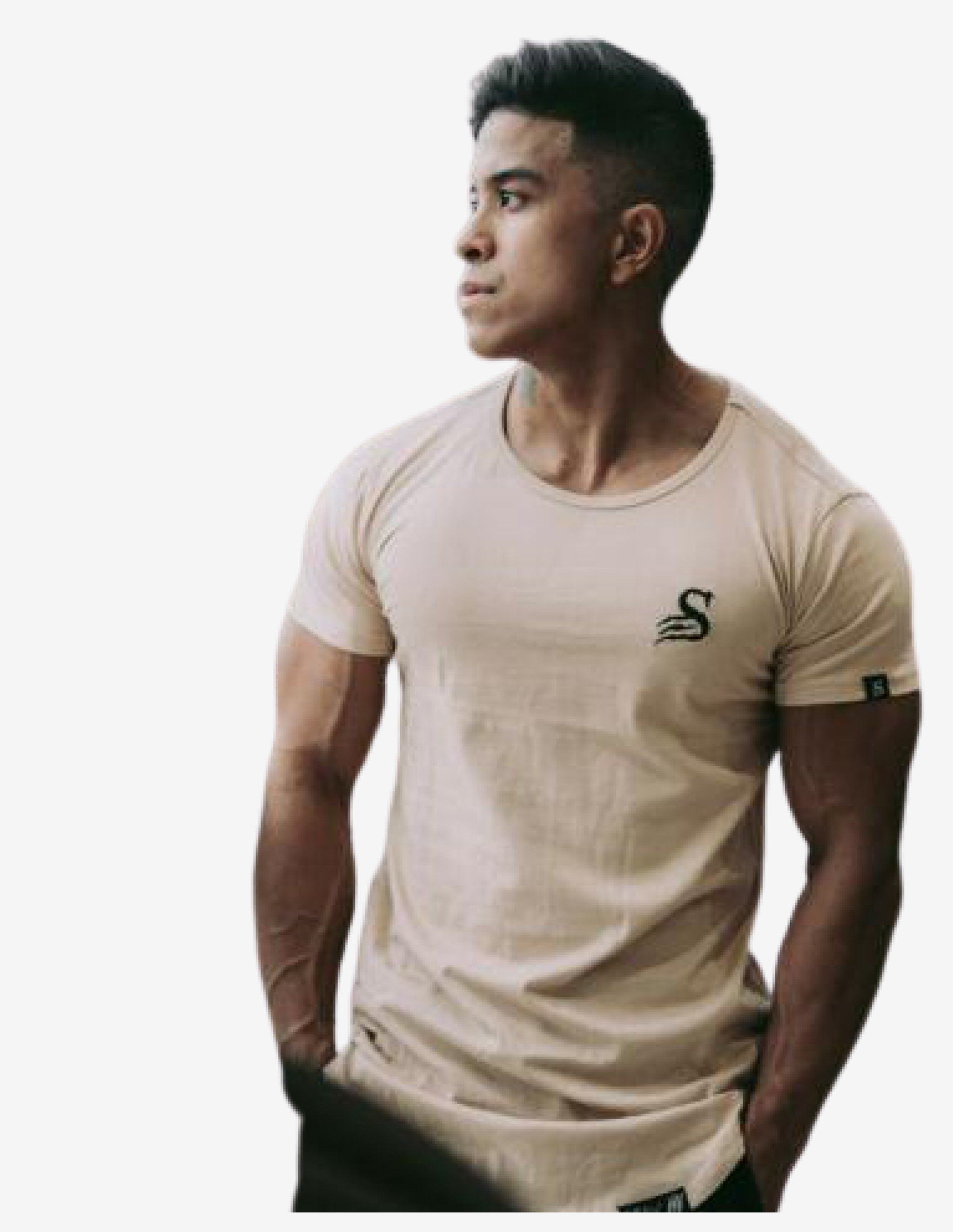 Muscle T-shirt - Sand-T-shirt Man-Stay Shredded-Guru Muscle