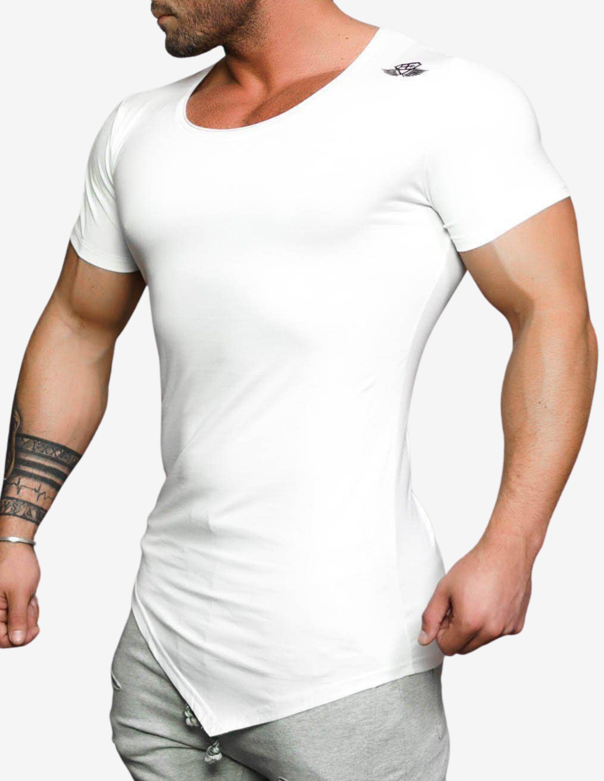 NOCTE – WHITE-T-shirt Man-Body Engineers-Guru Muscle