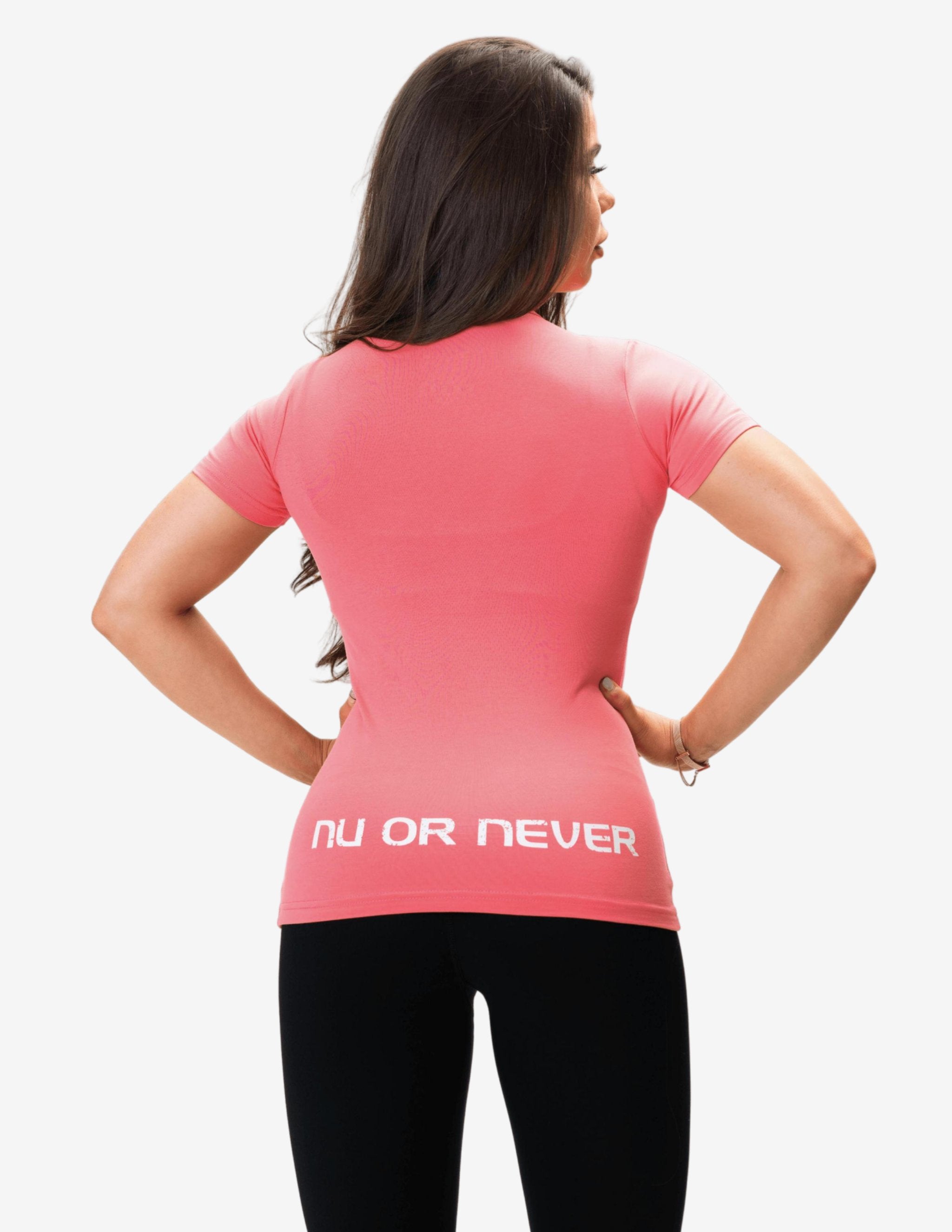 NU ATTITUDE TEE PINK-T-shirt Woman-NU FIZEEK-Guru Muscle