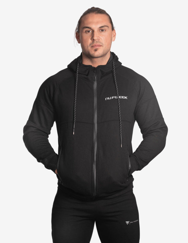 NU IMPACT HOODIE BLACK-Hoodie Man-NU FIZEEK-Guru Muscle