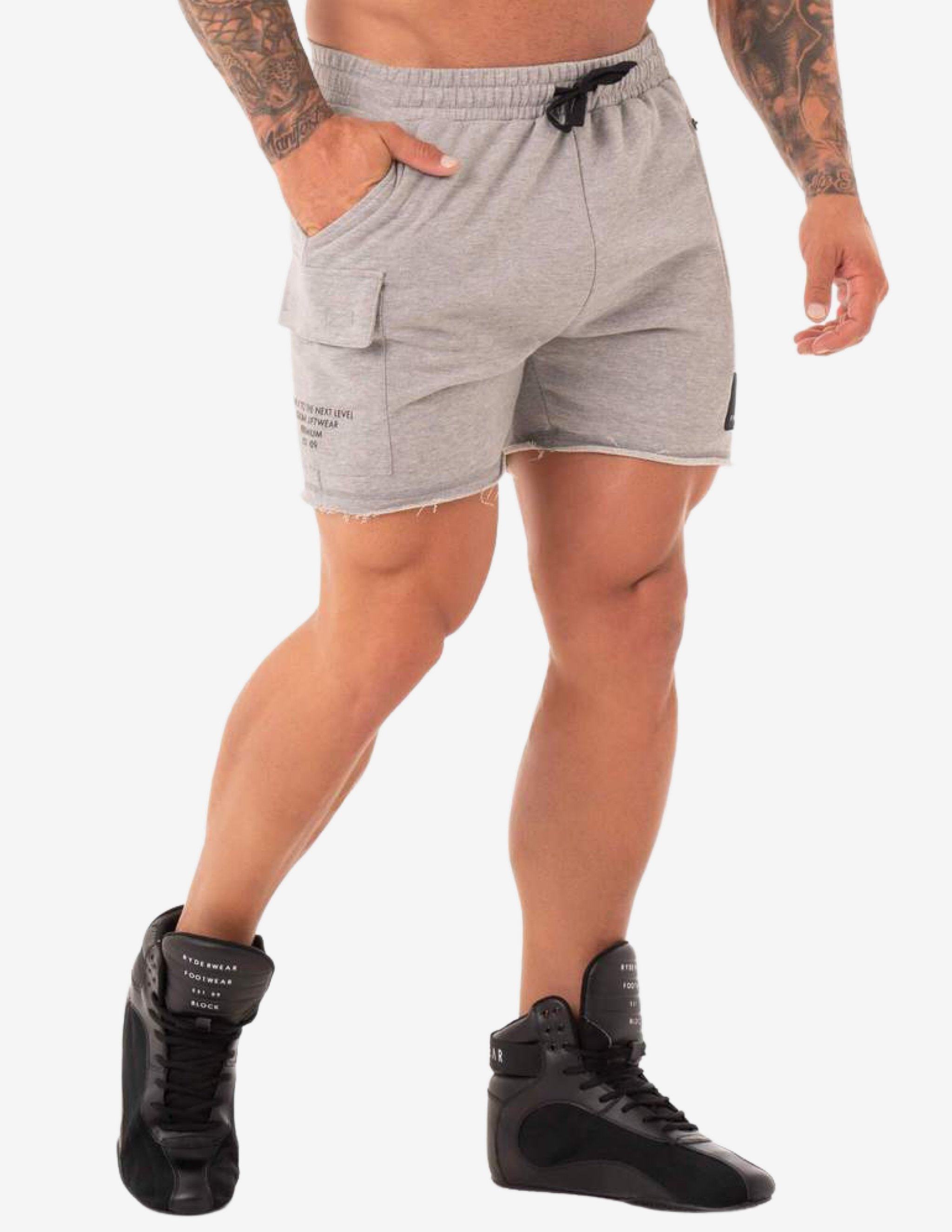 POWER TRACK SHORTS GREY-Shorts Man-Ryderwear-Guru Muscle
