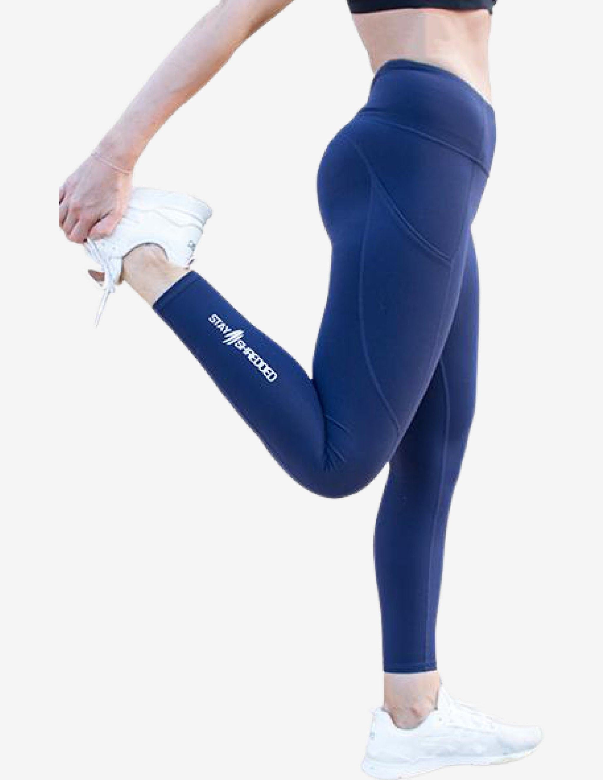 Pocket Legging - Blue-Leggings-Stay Shredded-Guru Muscle