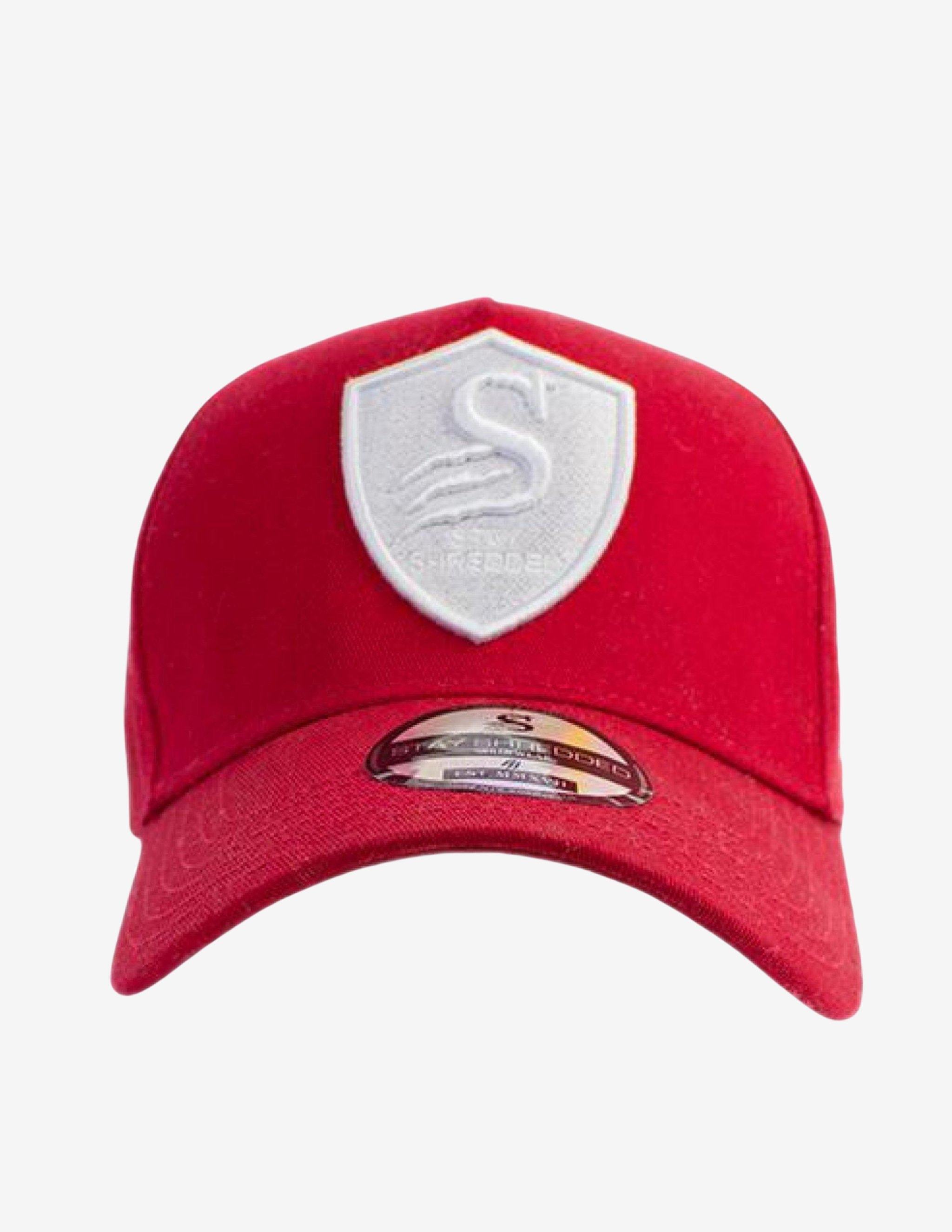 Premium Crest A-frame Hat Cap - Red-Snapback-Stay Shredded-Guru Muscle