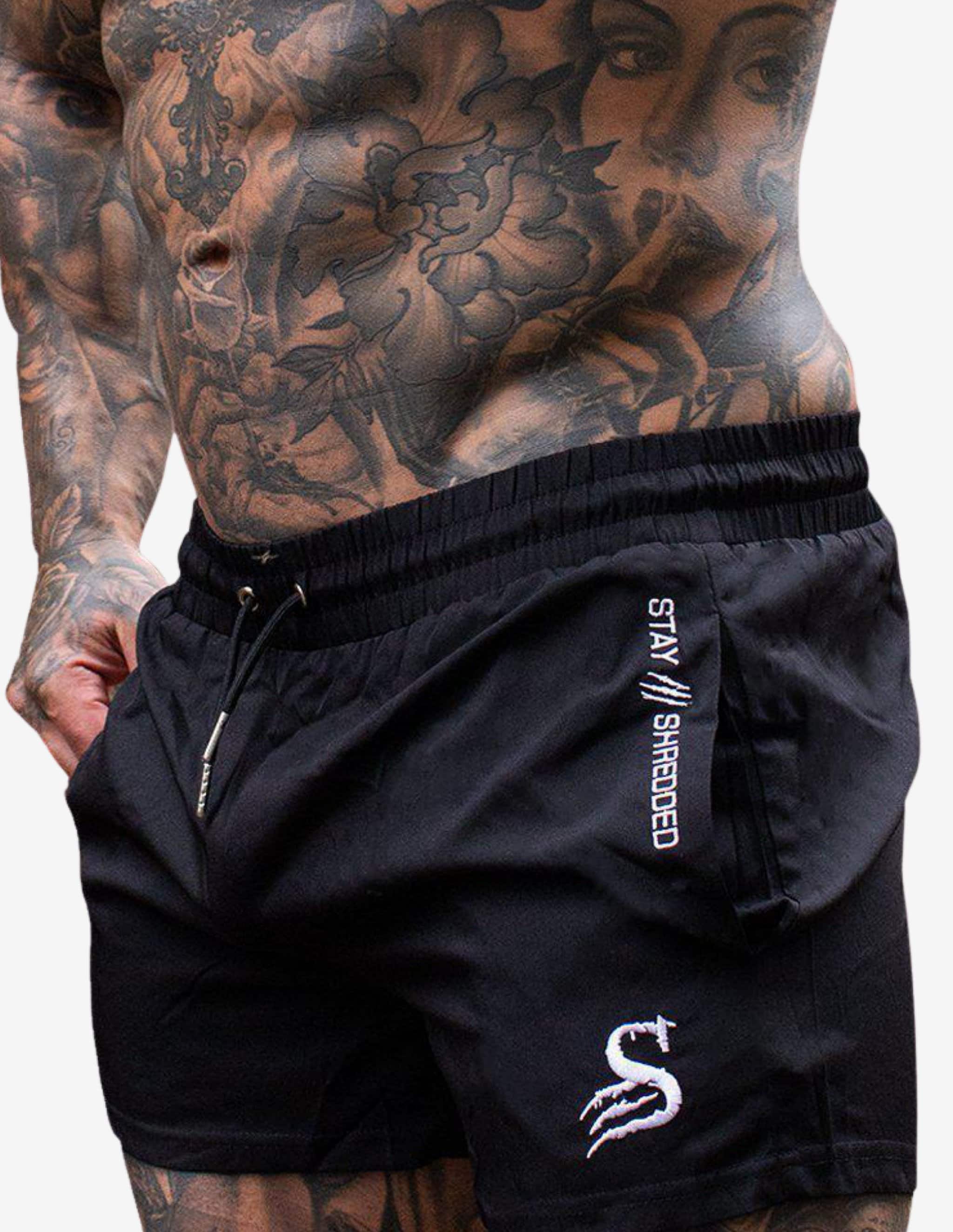 Quads Lifting Shorts - BLACK-Shorts Man-Stay Shredded-Guru Muscle