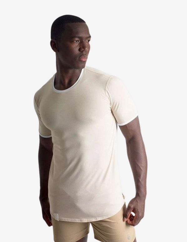 Retro Scoop Tee - French Beige-T-shirt Man-Biink Athleisure-Guru Muscle