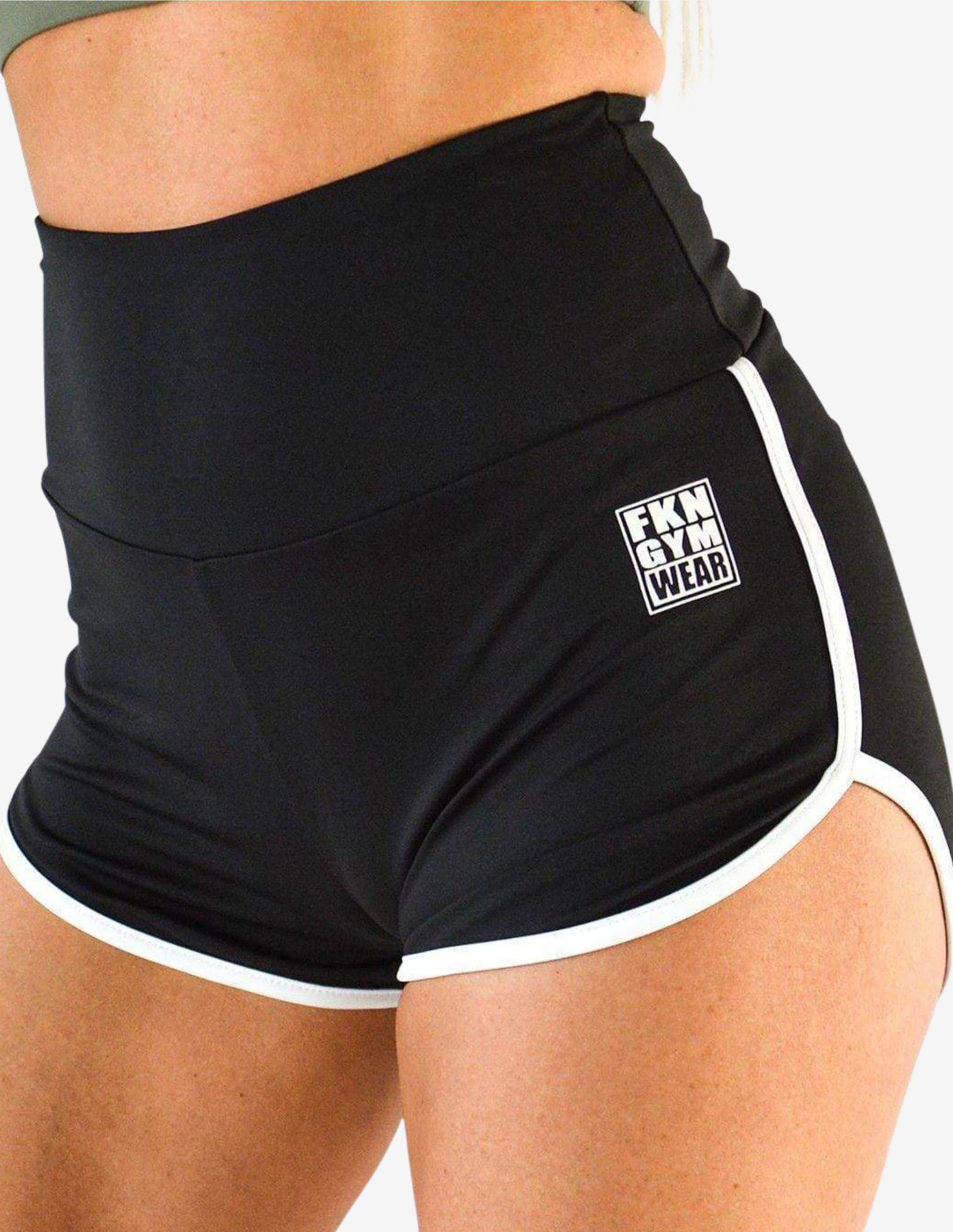 Retro Scrunch Bum Gym Shorts-Shorts Woman-FKN Gym Wear-Guru Muscle
