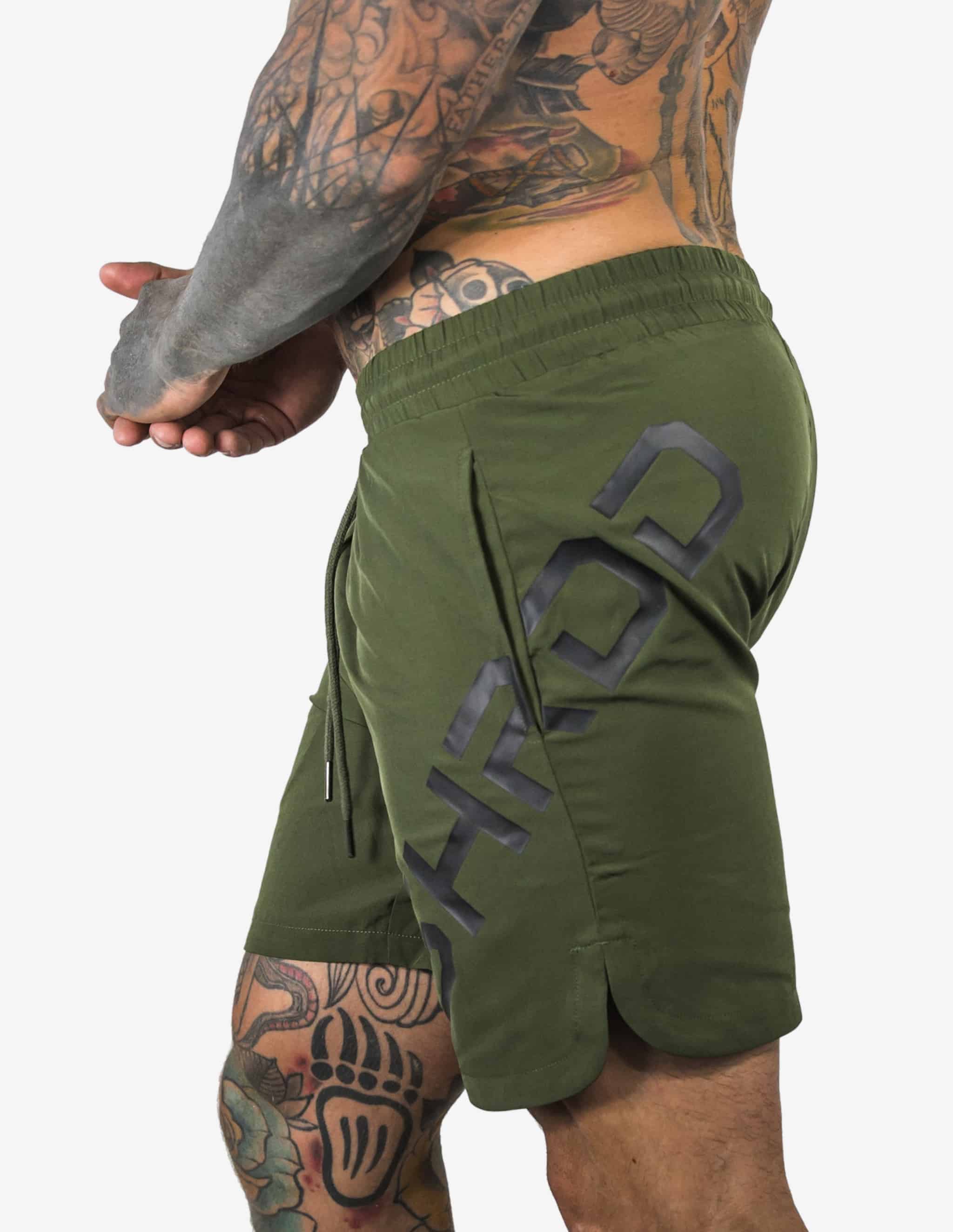 SHRDD Impact - Midcut shorts - Khaki Green-Shorts Man-Stay Shredded-Guru Muscle