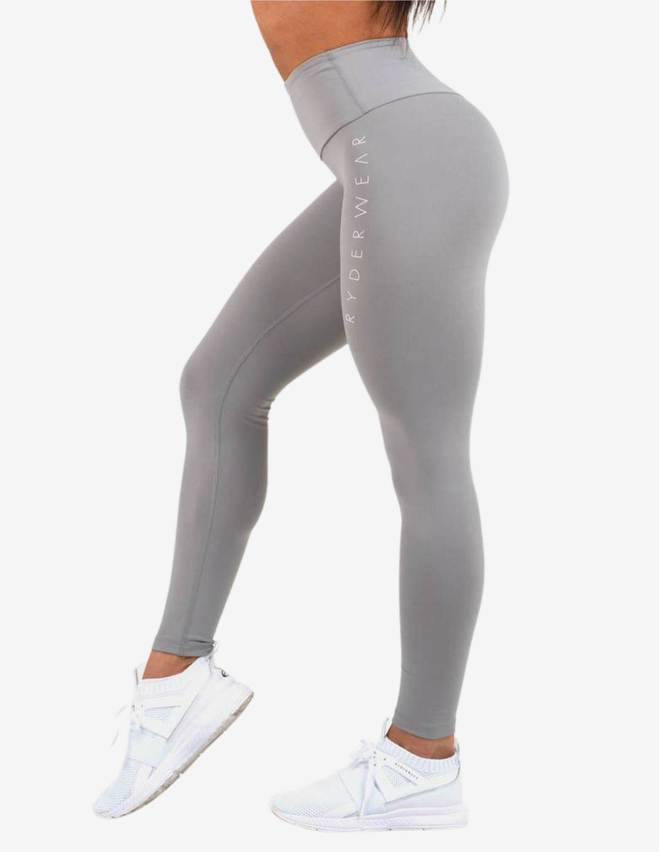 STAPLES SCRUNCH BUM LEGGINGS GREY | Ryderwear | Guru Muscle