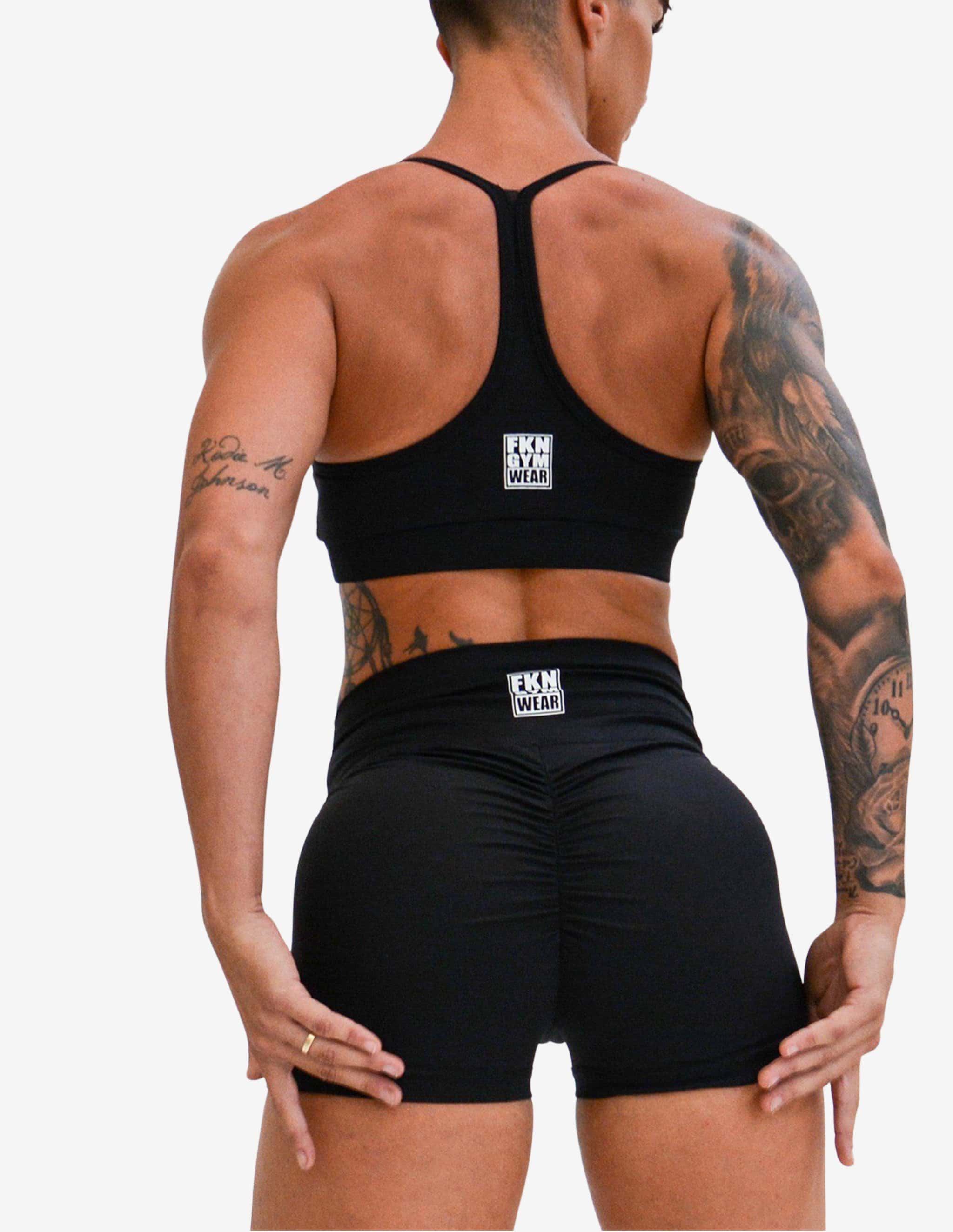 Black-Shorts Woman-FKN Gym Wear-Guru Muscle