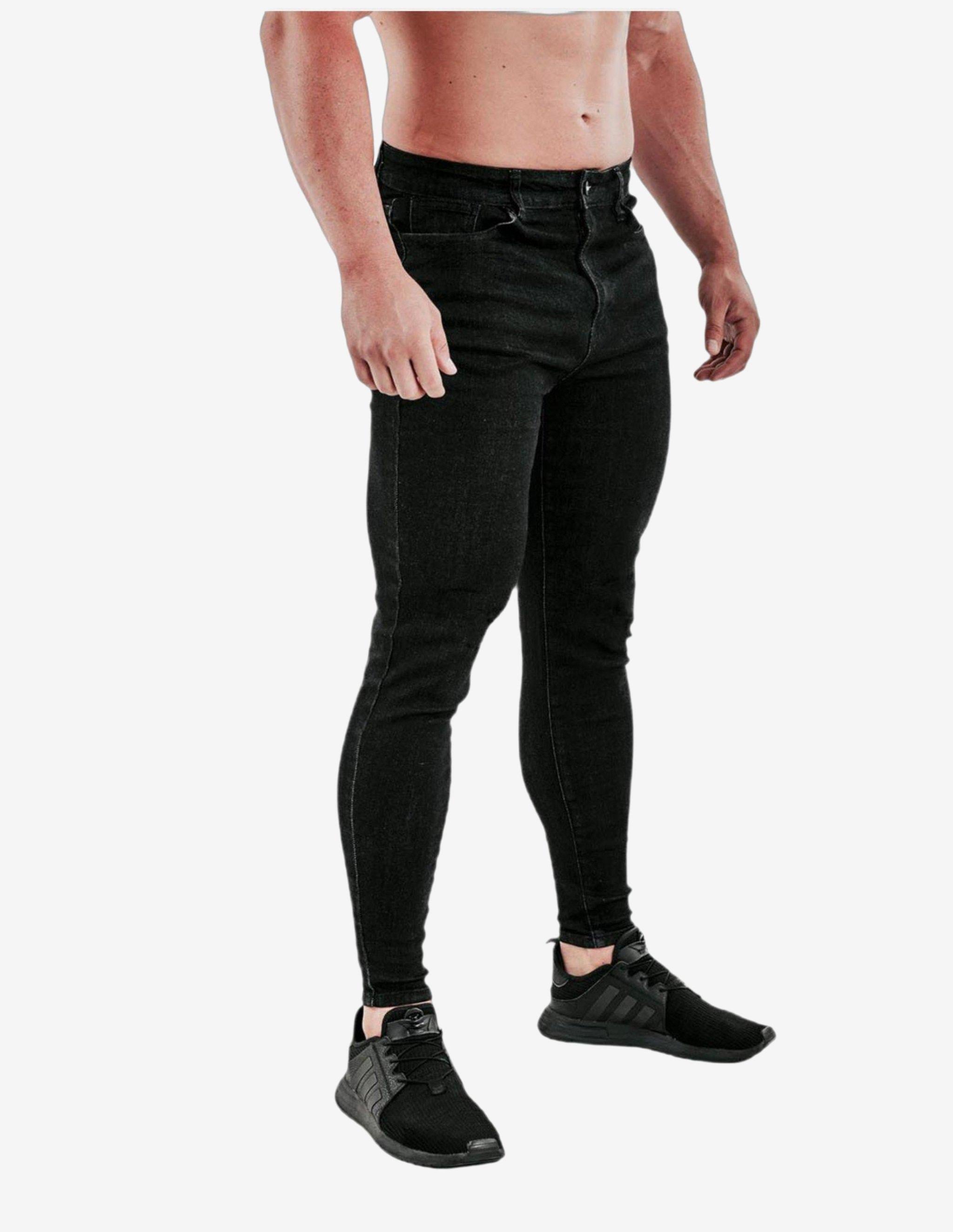 Slim-Stretch Jeans - Black-Bottom Man-Biink Athleisure-Guru Muscle