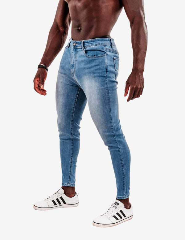 Slim-Stretch Jeans - Light Blue-Bottom Man-Biink Athleisure-Guru Muscle