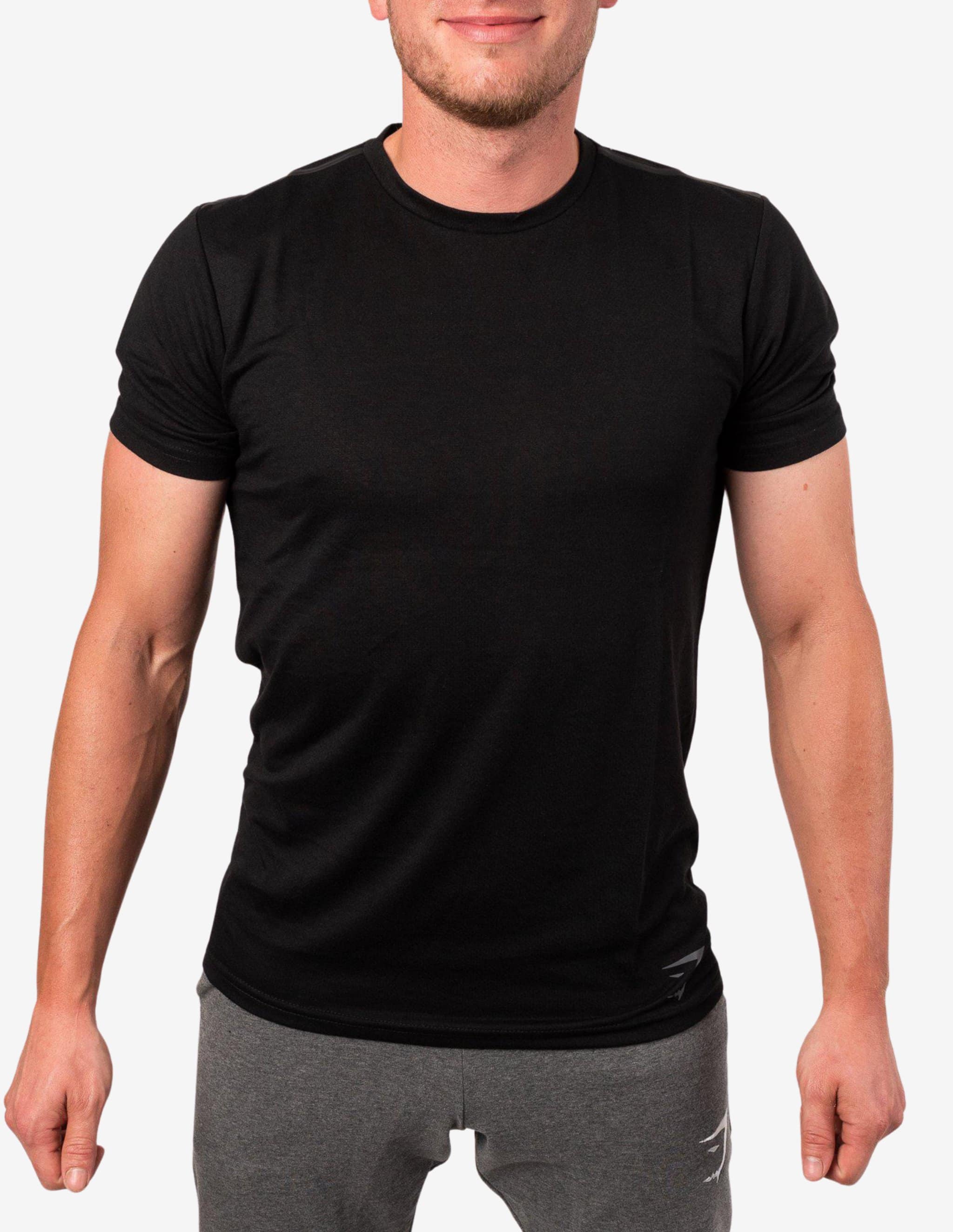 Solace LongLine Black-T-shirt Man-Gymshark-Guru Muscle