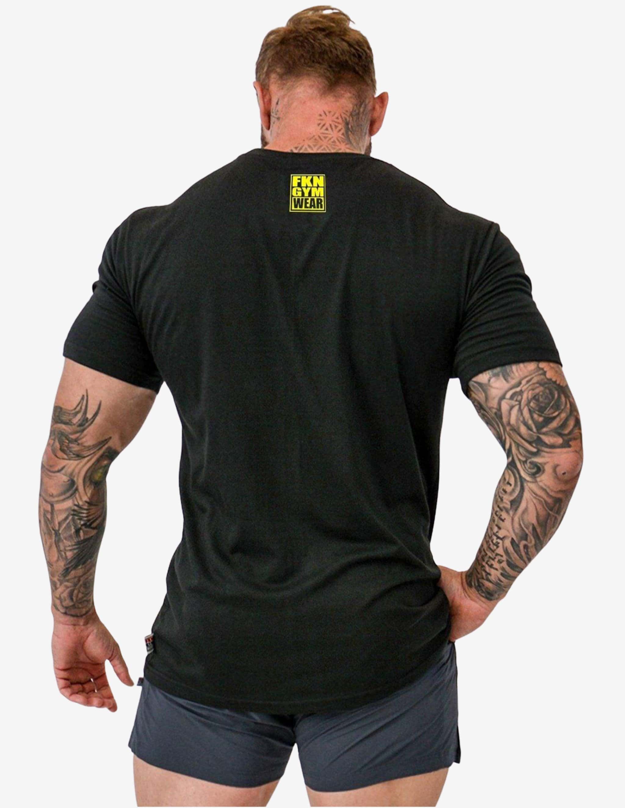 Black-T-shirt Man-FKN Gym Wear-Guru Muscle