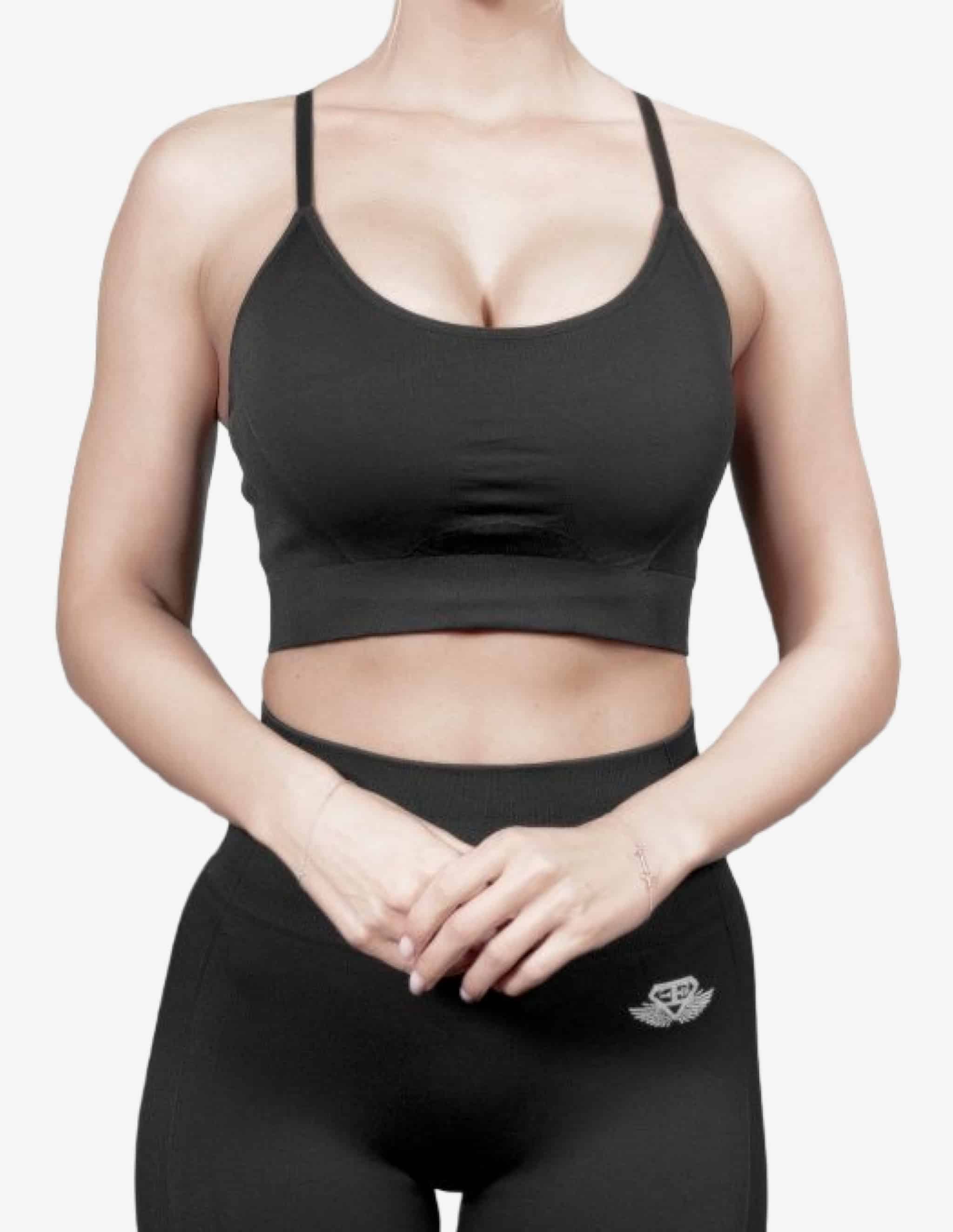 TELLUS Seamless BRA – BLACK-Sport Bra-Body Engineers-Guru Muscle