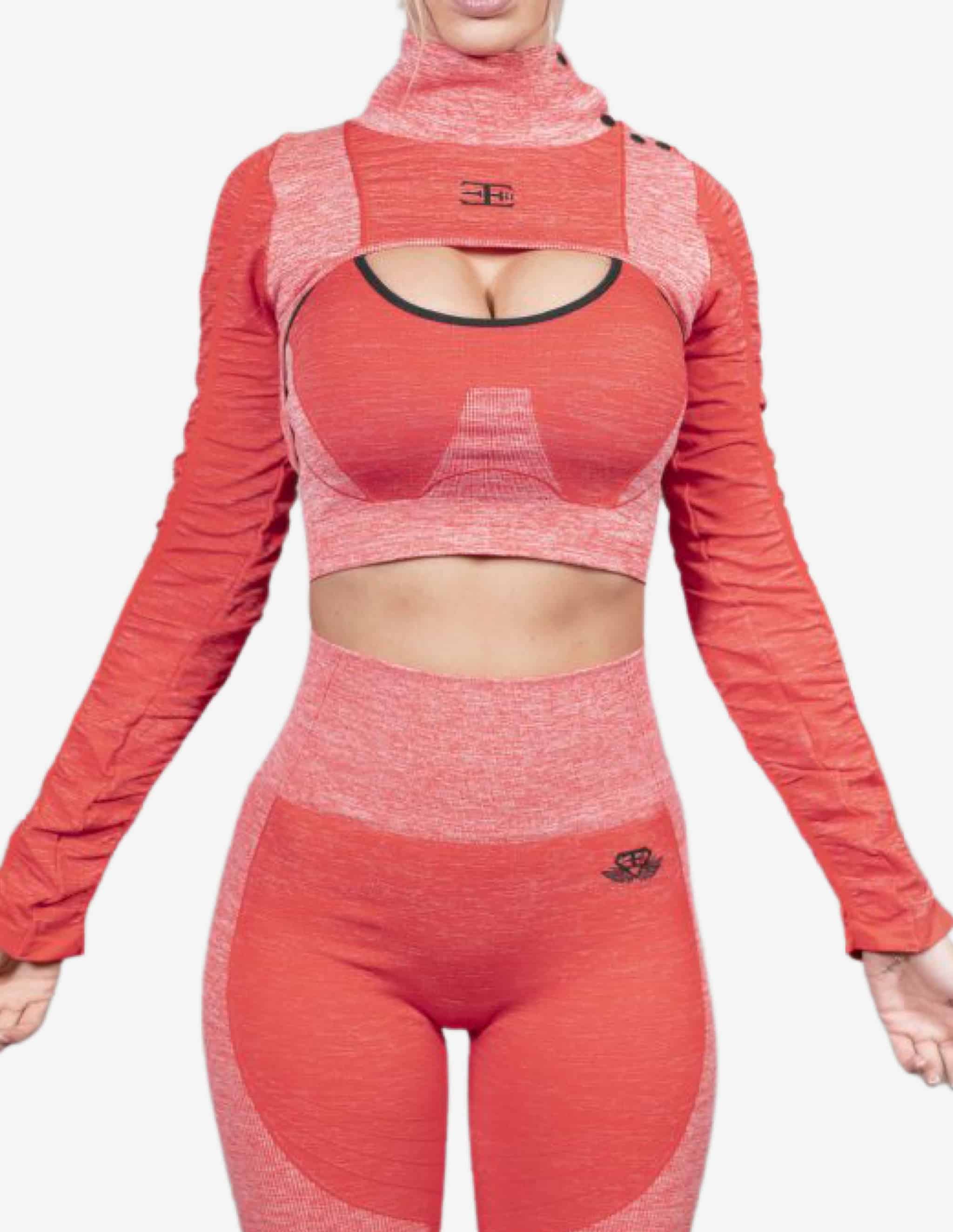 TELLUS Seamless VEST – RED-Crop Top-Body Engineers-Guru Muscle