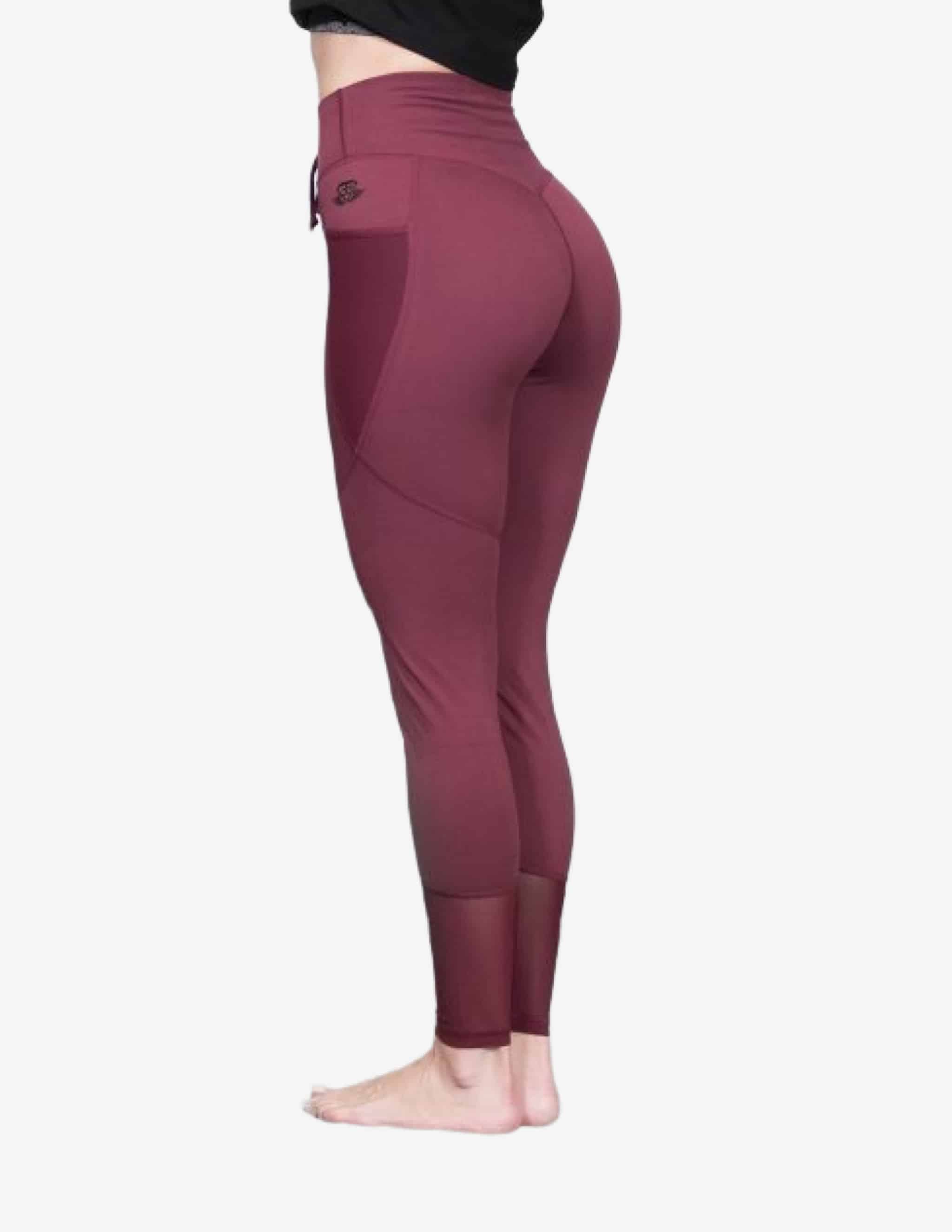 THALIA Legging – BURGUNDY-Leggings-Body Engineers-Guru Muscle