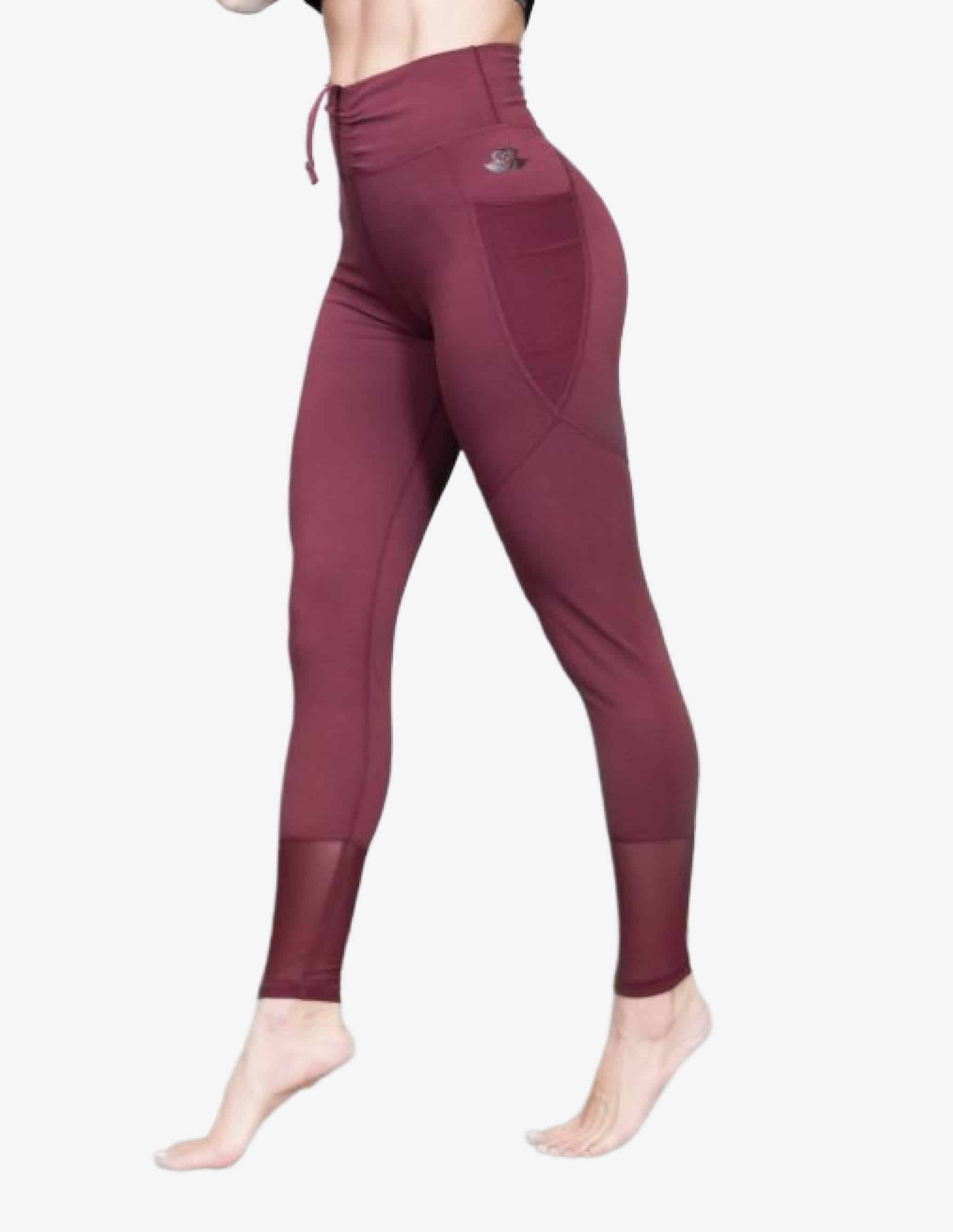 THALIA Legging – BURGUNDY-Leggings-Body Engineers-Guru Muscle