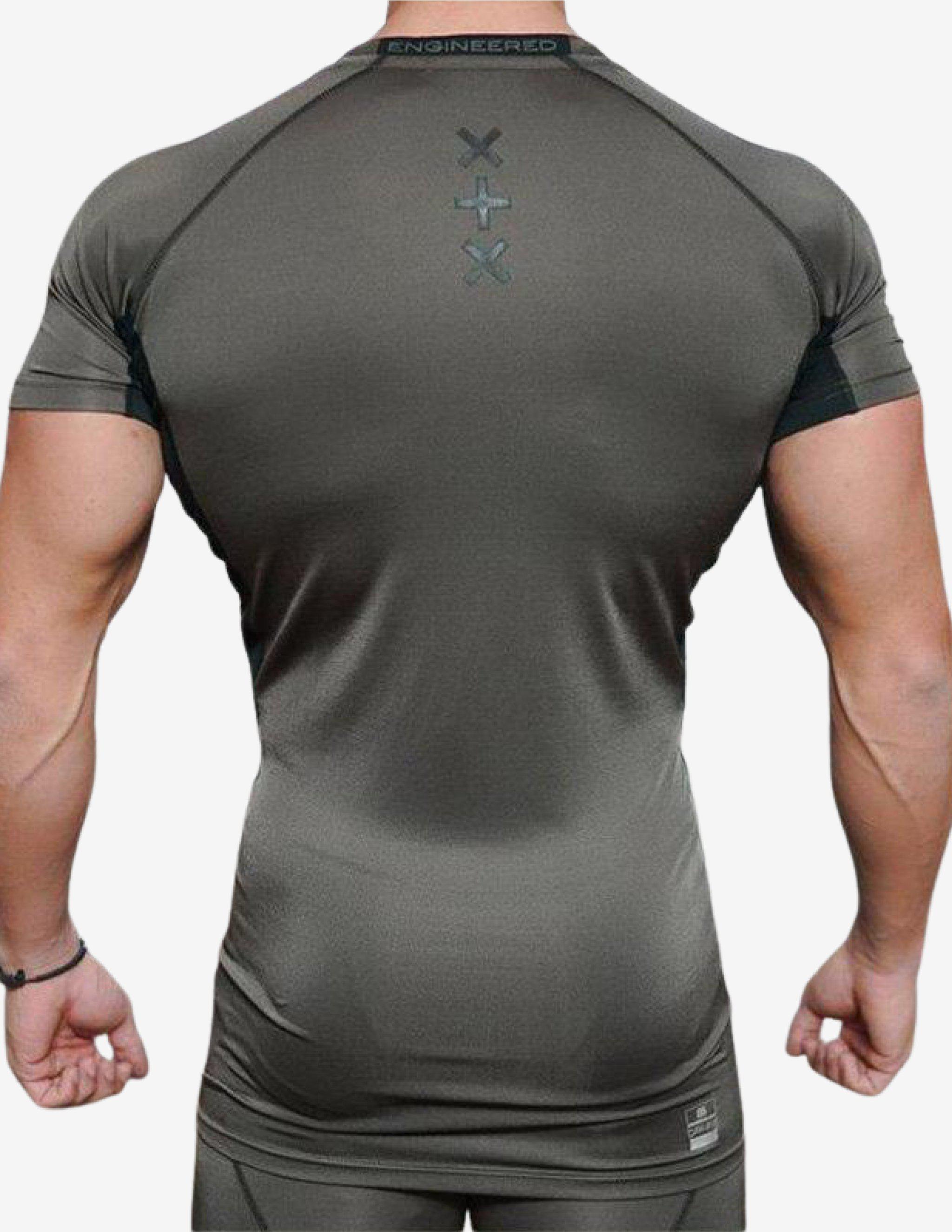 VENTUS Short sleeve Top – Army Green-T-shirt Man-Body Engineers-Guru Muscle