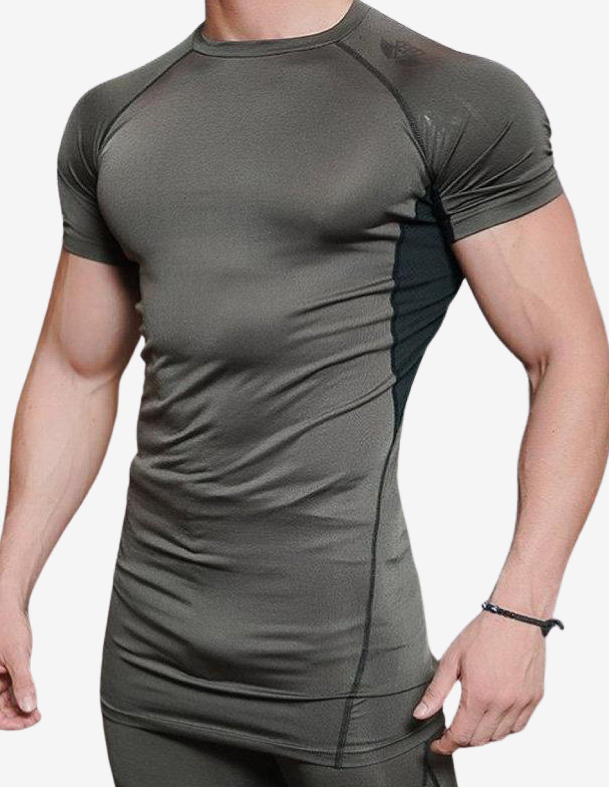 VENTUS Short sleeve Top – Army Green-T-shirt Man-Body Engineers-Guru Muscle