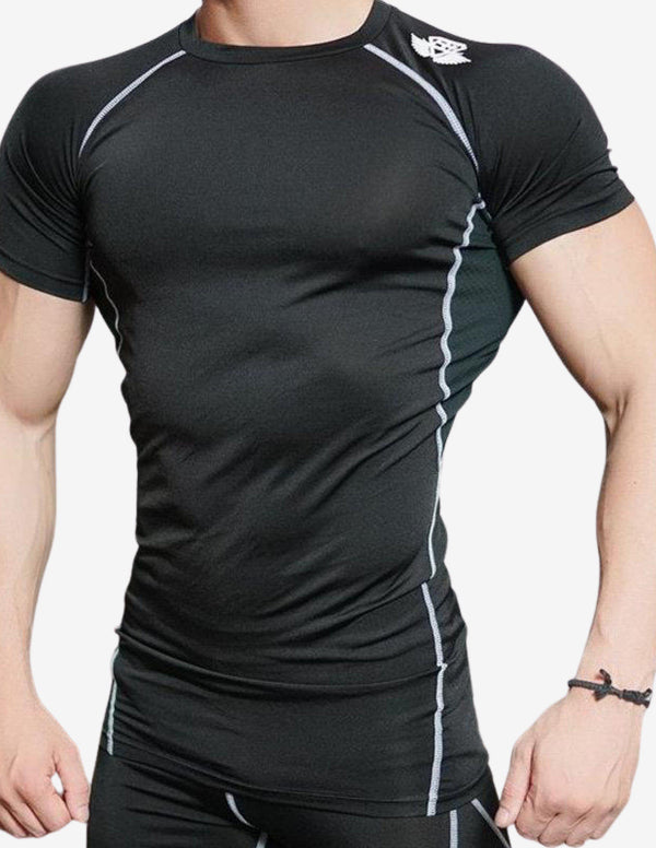 VENTUS Short sleeve Top – Black-T-shirt Man-Body Engineers-Guru Muscle