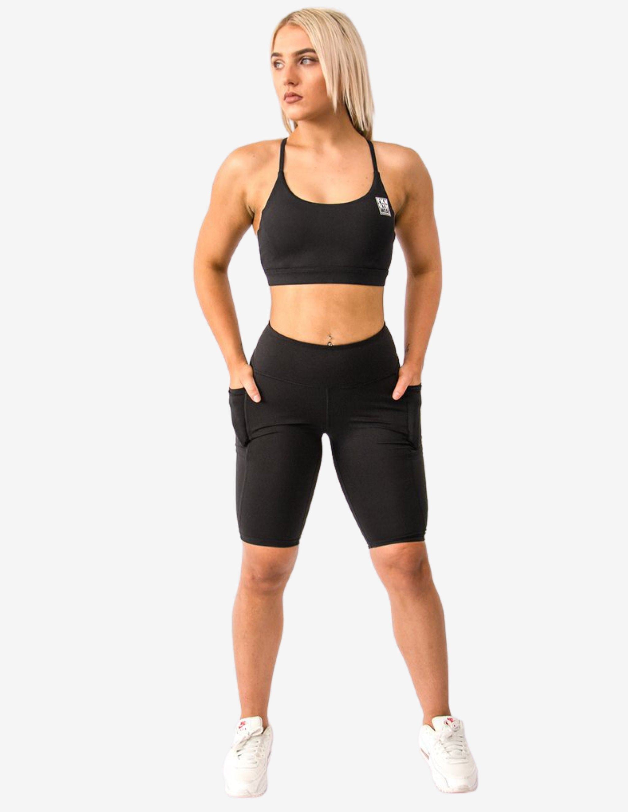Vixen Pocket Bike Shorts-Shorts Woman-FKN Gym Wear-Guru Muscle