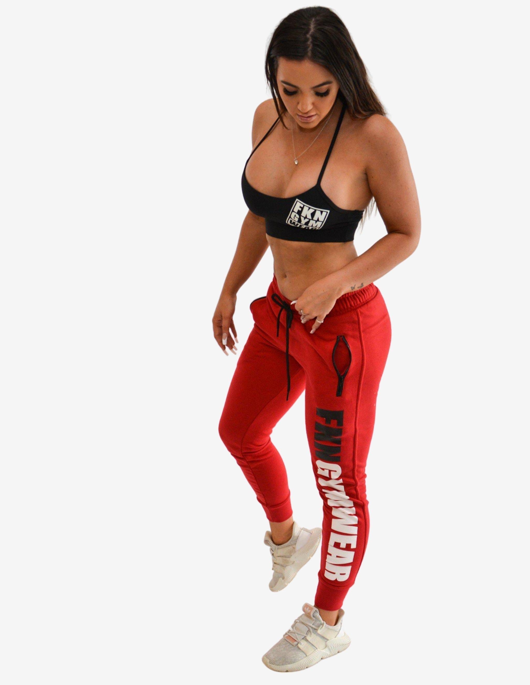 Red-Bottom Woman-FKN Gym Wear-Guru Muscle