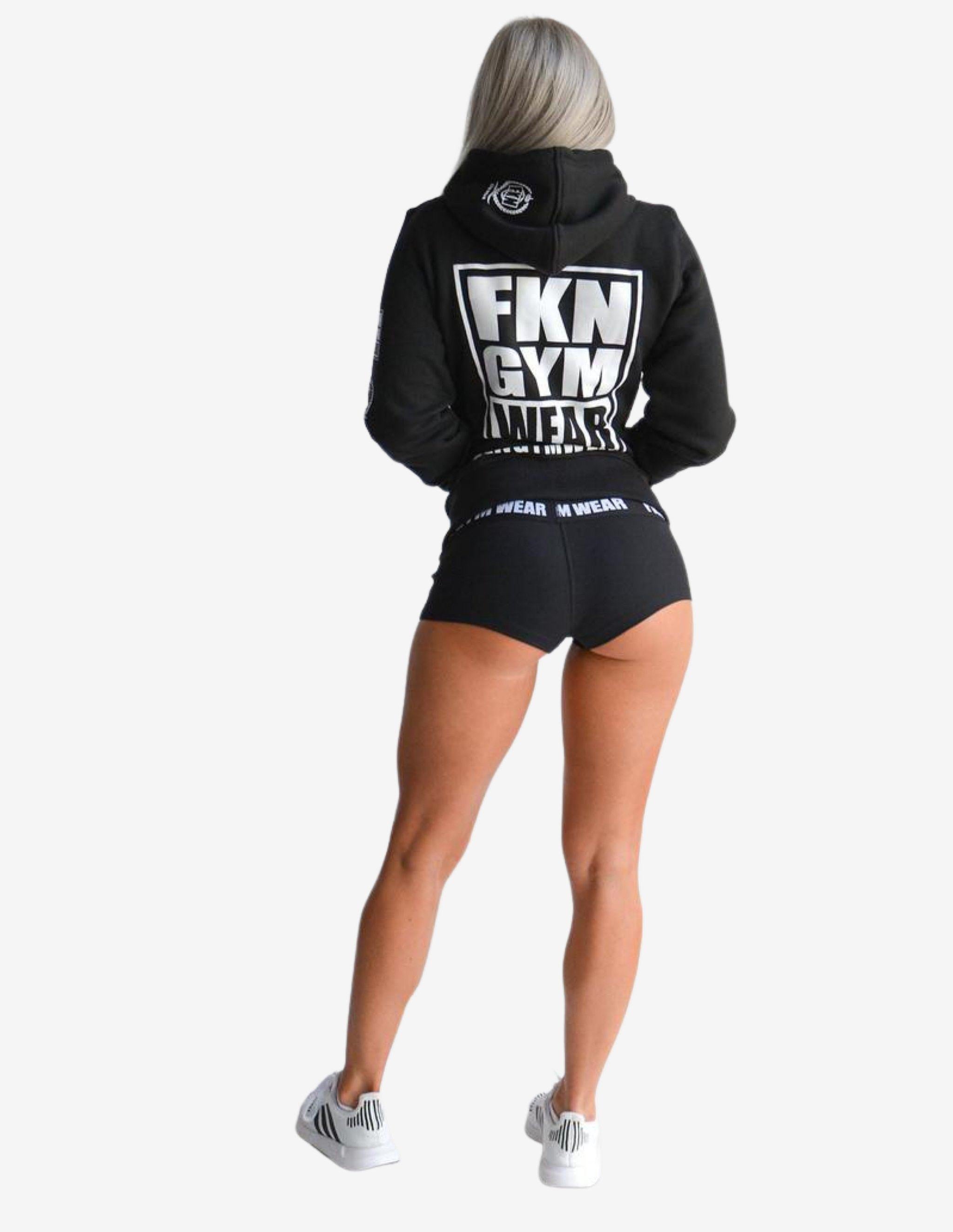 Black-Hoodie Woman-FKN Gym Wear-Guru Muscle