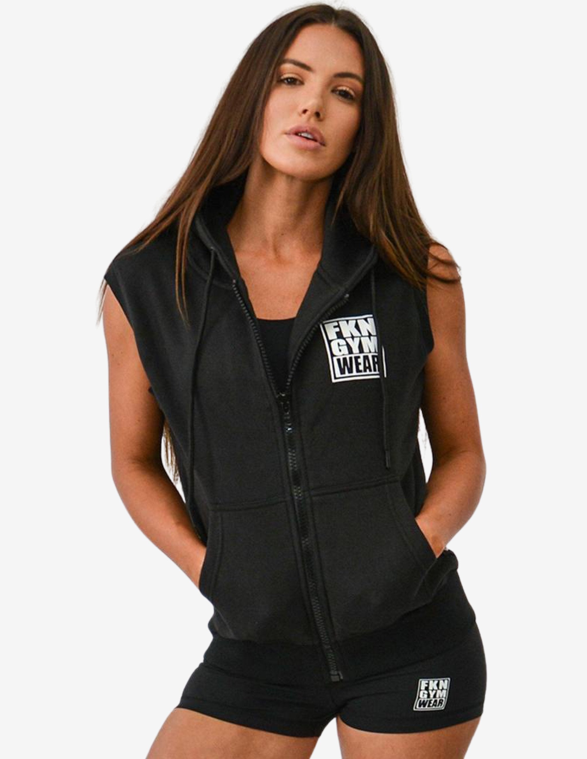 Black-Hoodie Woman-FKN Gym Wear-Guru Muscle