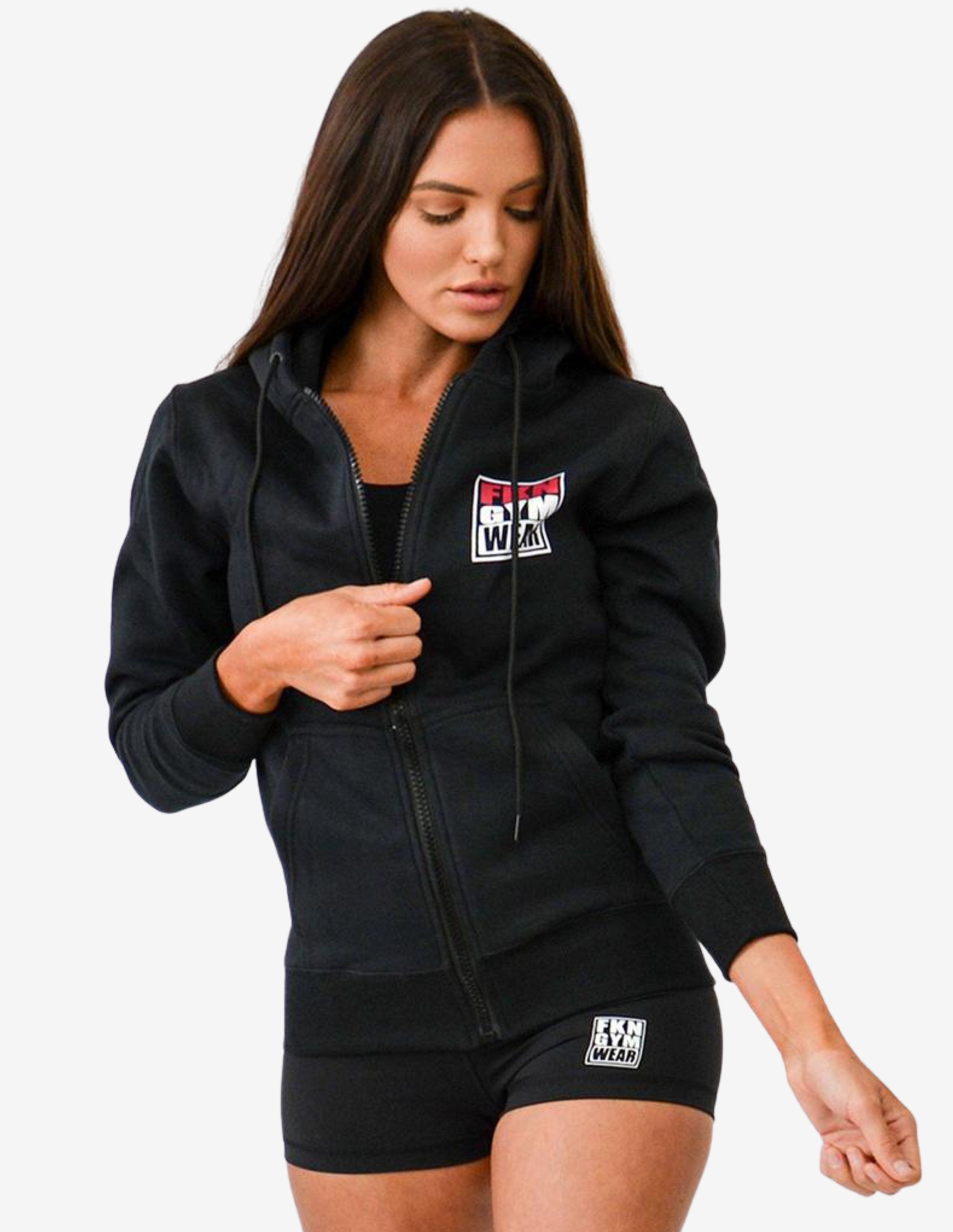 Black-Hoodie Woman-FKN Gym Wear-Guru Muscle