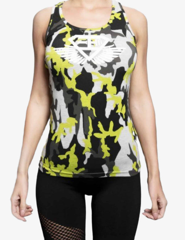 Women’s XA1 Tank – Lime Light Camo-Tank Woman-Body Engineers-Guru Muscle