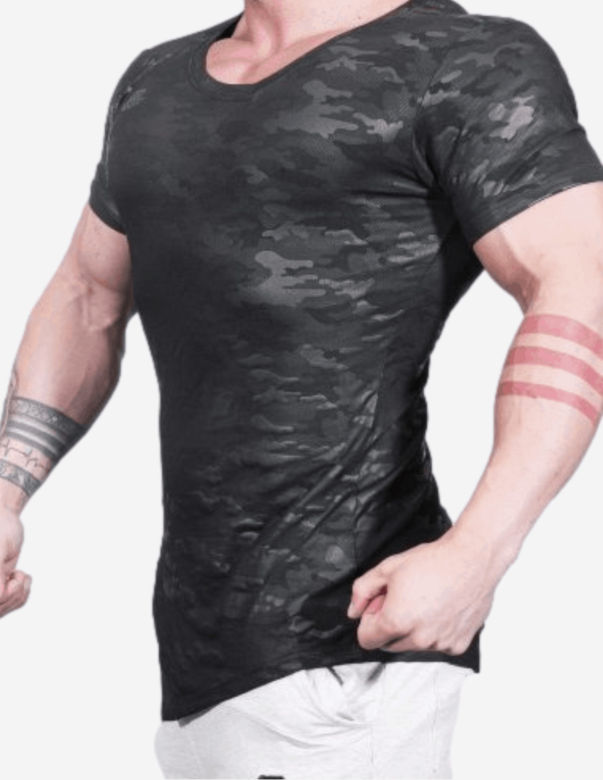 YUREI X Prometheus 4.0 – asymmetric V neck-T-shirt Man-Body Engineers-Guru Muscle